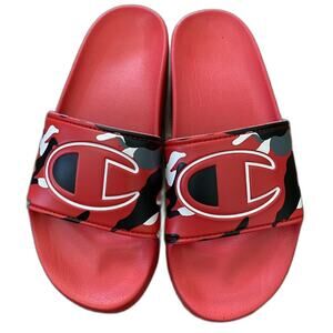 Champion IPO Slides Big Kids Sandals Red  sz 3 Pre School‎